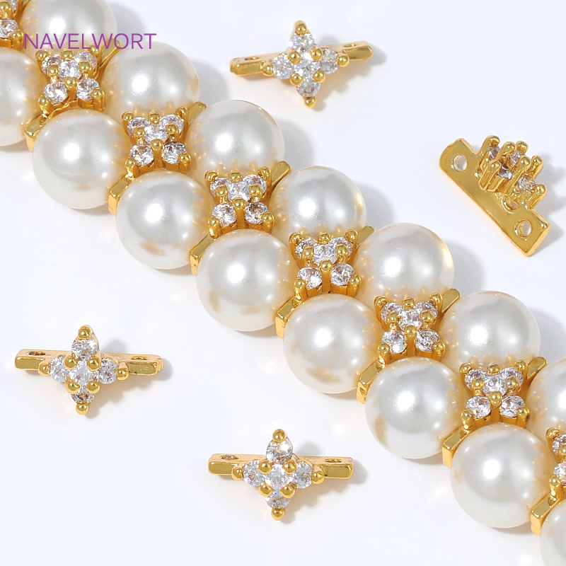 Art Craft Ideas - 4/8/12Pcs Brass Separator Bar 18K Gold