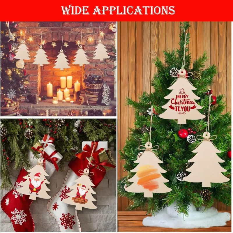 Art And Craft Xmas Tree - Paintable Blank Wooden christmas tree Festival
