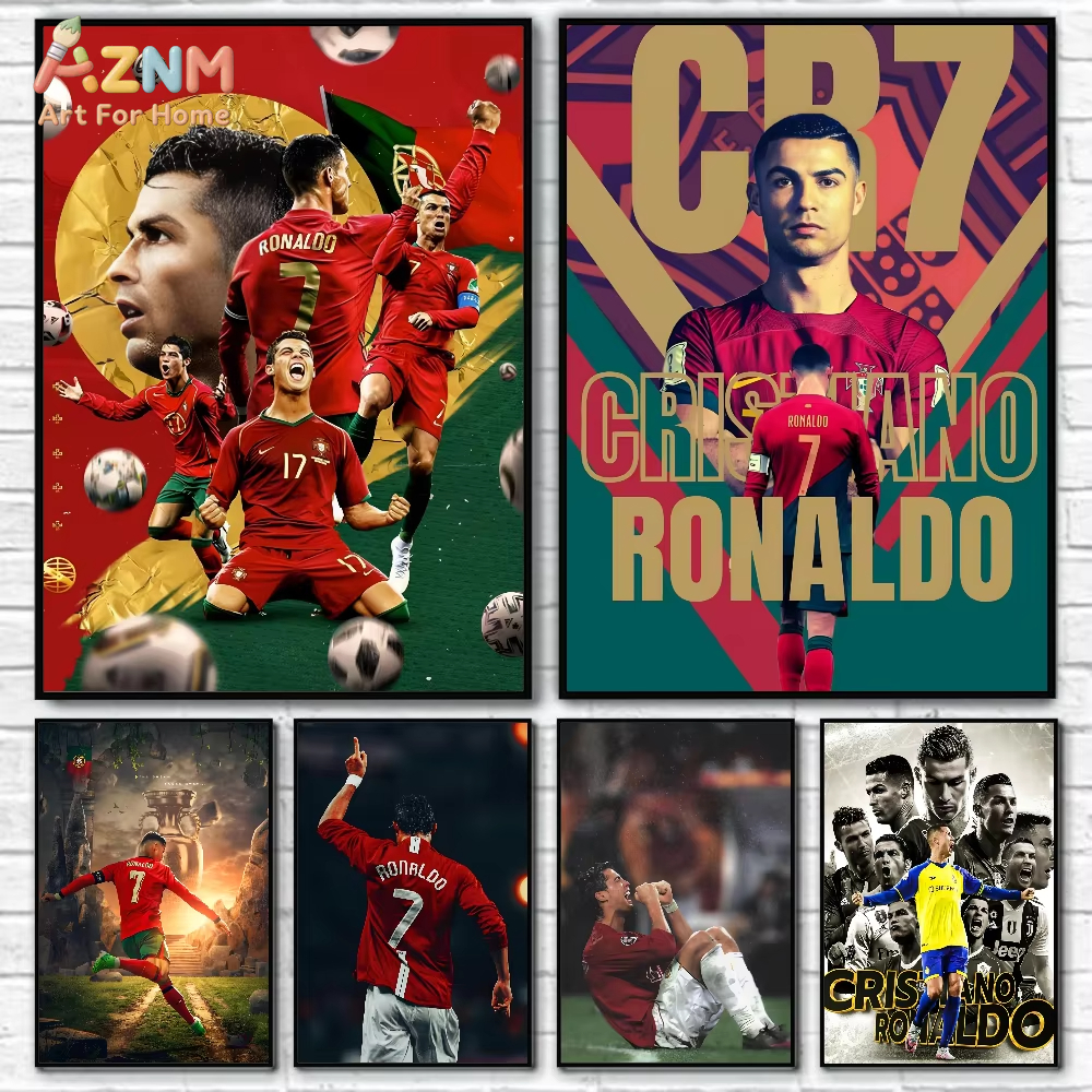 Art Craft House - 1pc C-Cristiano Ronaldo CR7 Poster Self-adhesive