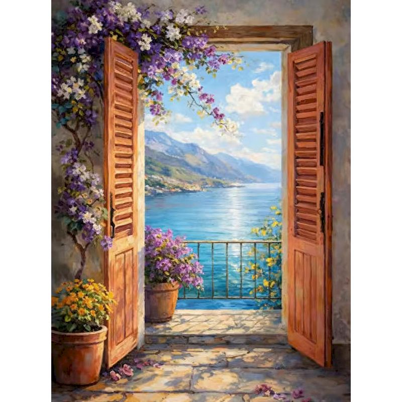 Artwork Craft - GATYZTORY Seaside Painting By Numbers Home
