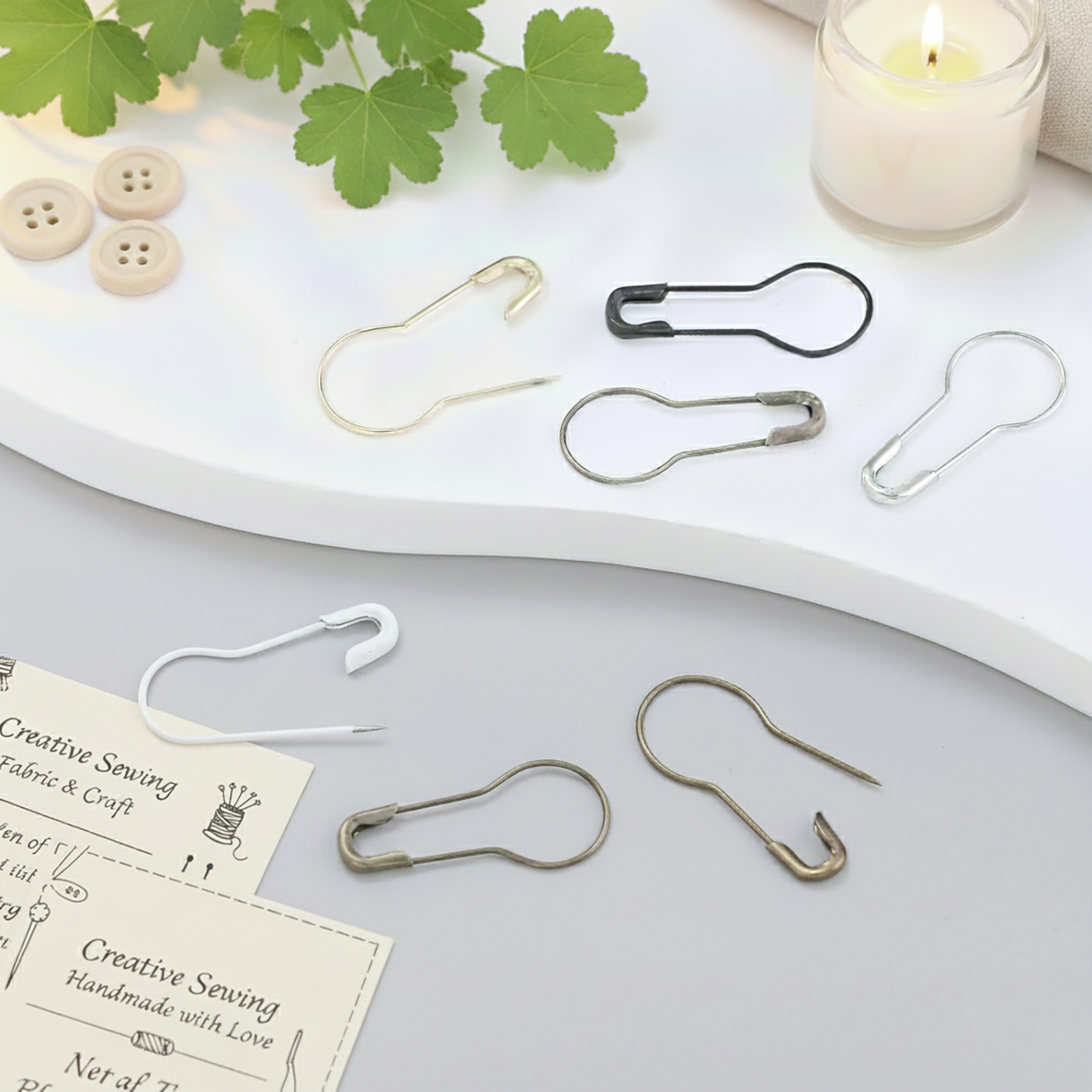 Art Craft Ideas - 100Pcs/Lot Metal Gourd Safety Pins Clothing