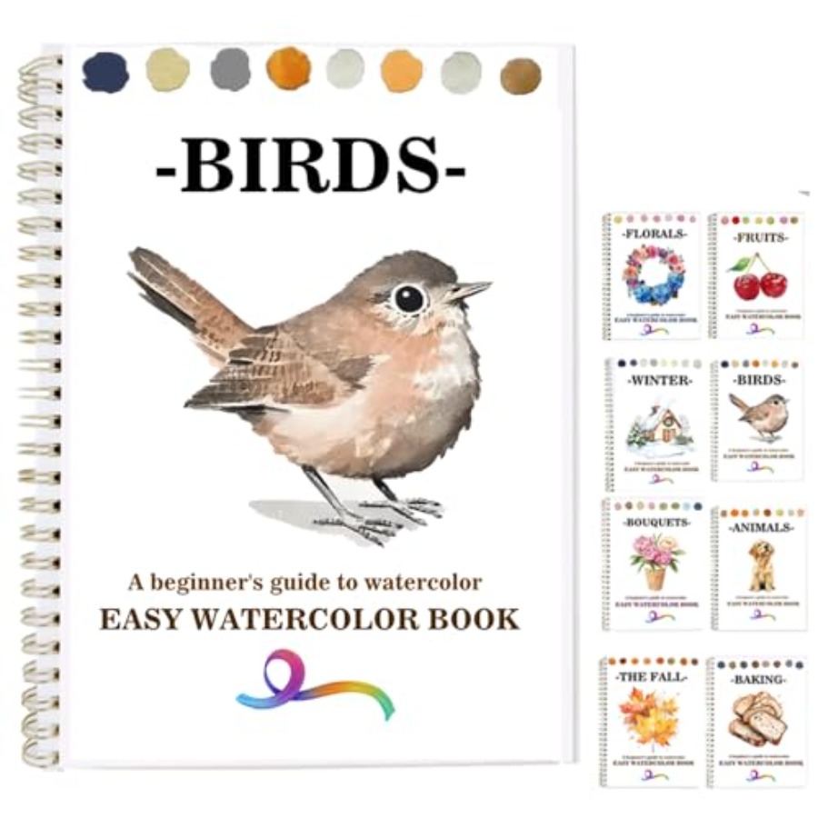Art Craft Book - Watercolor Workbooks Coloring Book Beginner Friendly