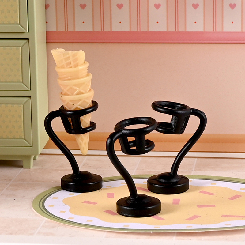 Art Craft House - 3Pcs/6Pcs Dollhouse Miniature Ice Cream Stand