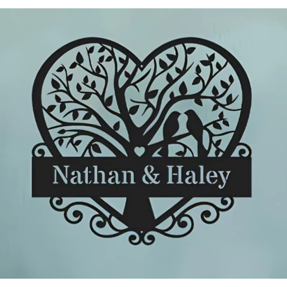 Art Craft Names - Quality - Crafted Personalized Heart Wall