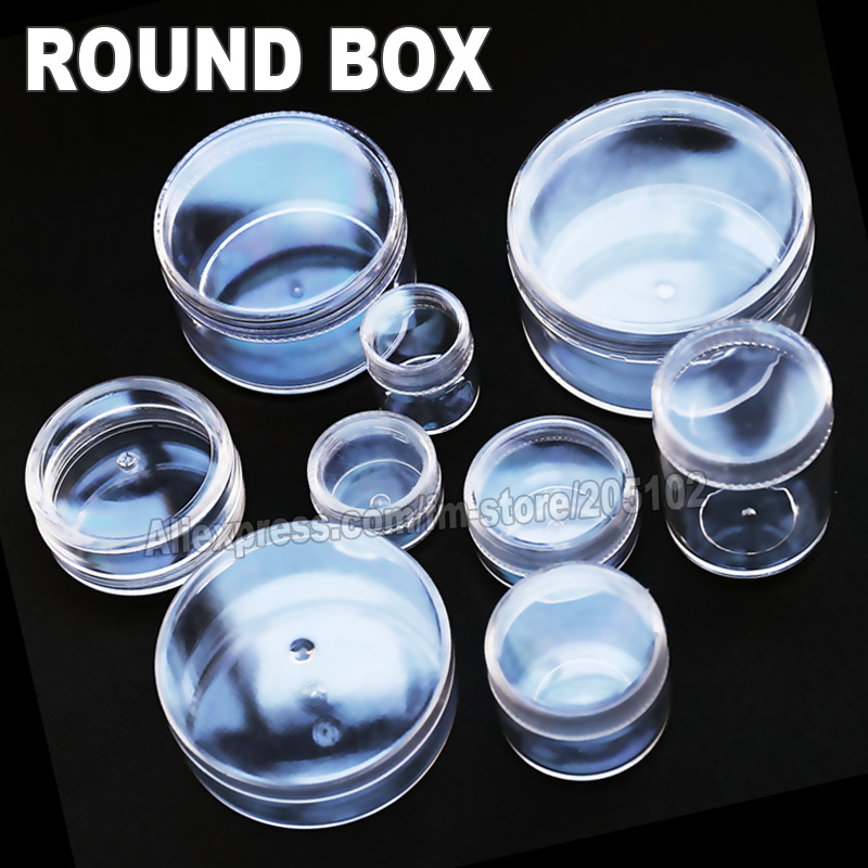 Art Craft Description - Many Sizes Clear Round Box Plastic