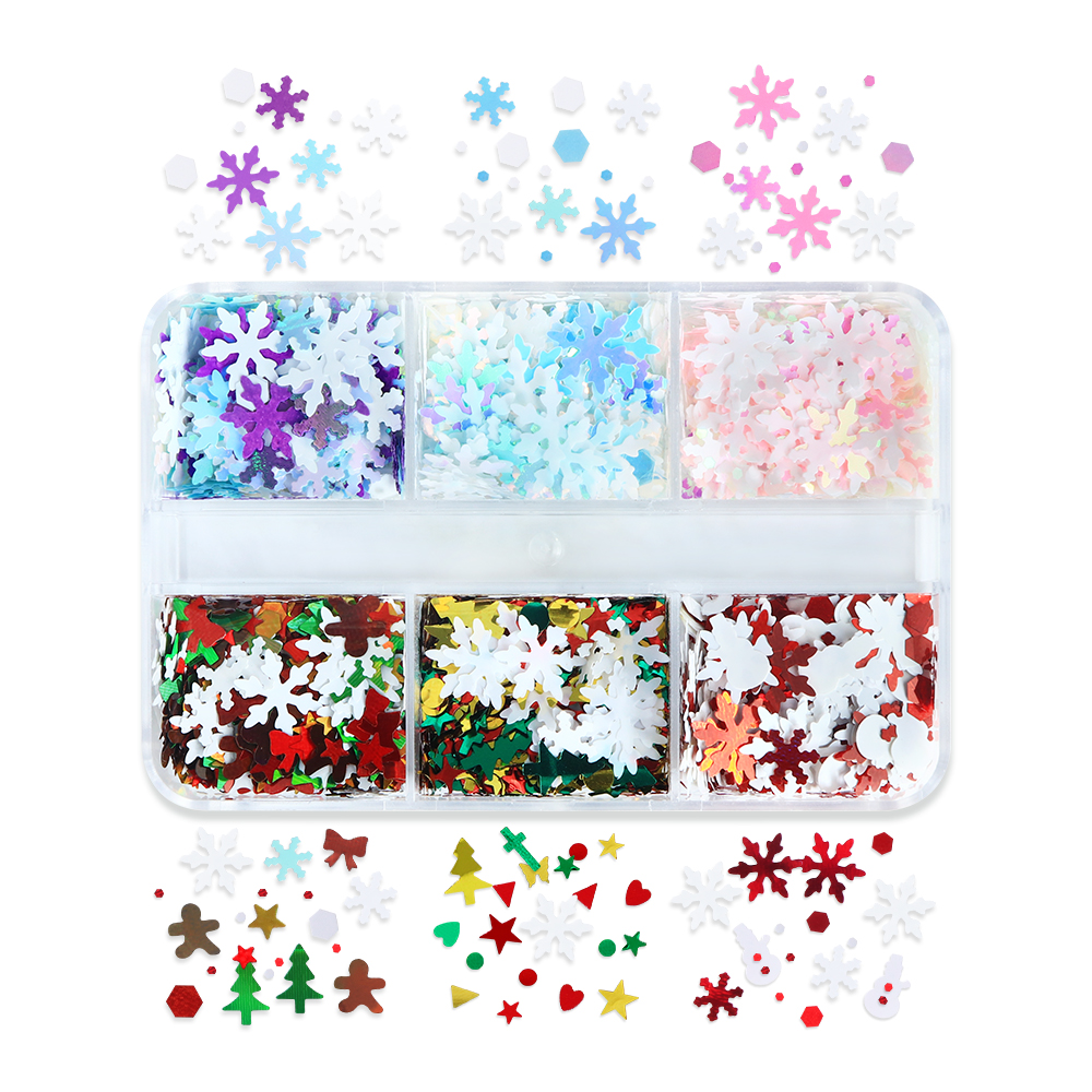 Art And Craft Xmas Tree - Christmas Mixed Color Snowflake Epoxy Resin