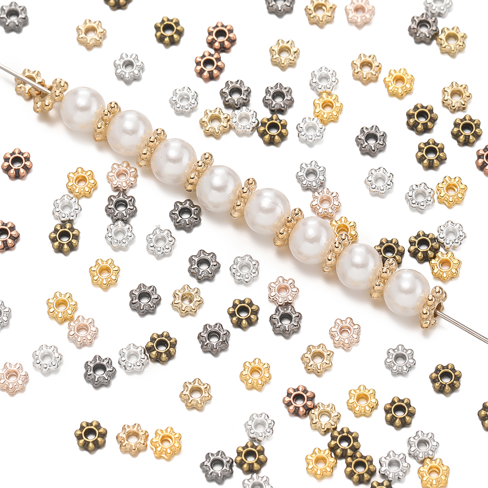 Art Craft Ideas - 200pcs/lot 4/6mm Daisy Snowflake Flower Spacer