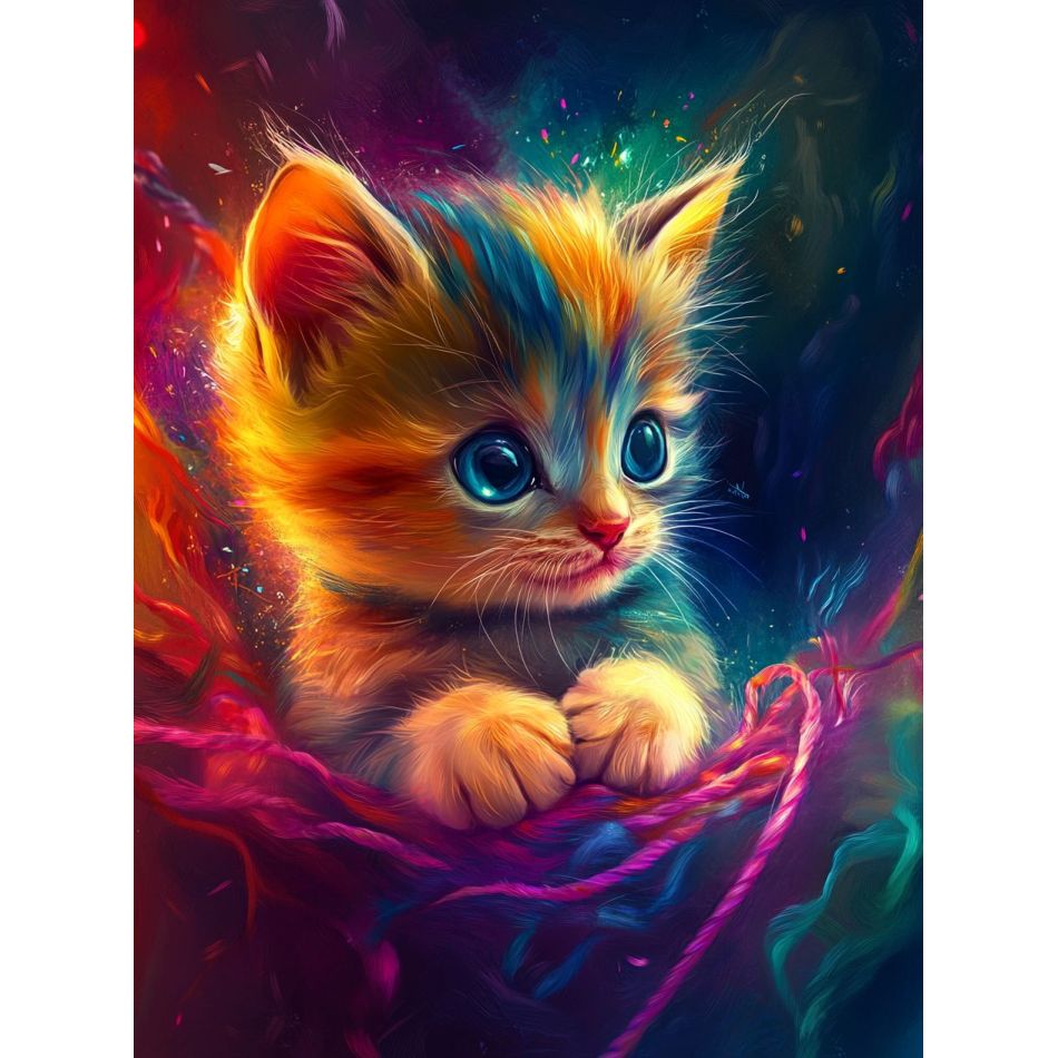 Art Craft Ideas With Paper - RUOPOTY Kitten Diamond Painting Kits Original