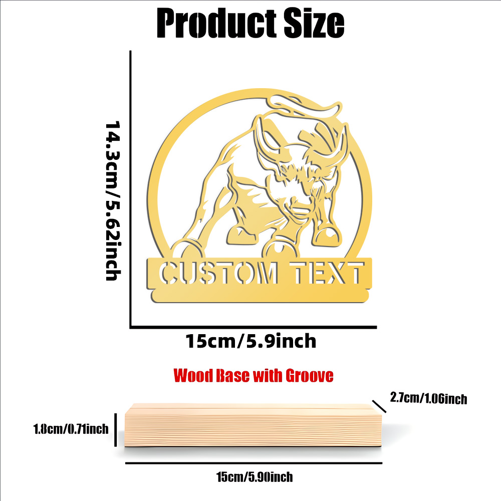 1pc Simple OX or bull Customiz - Art Craft Names review and price