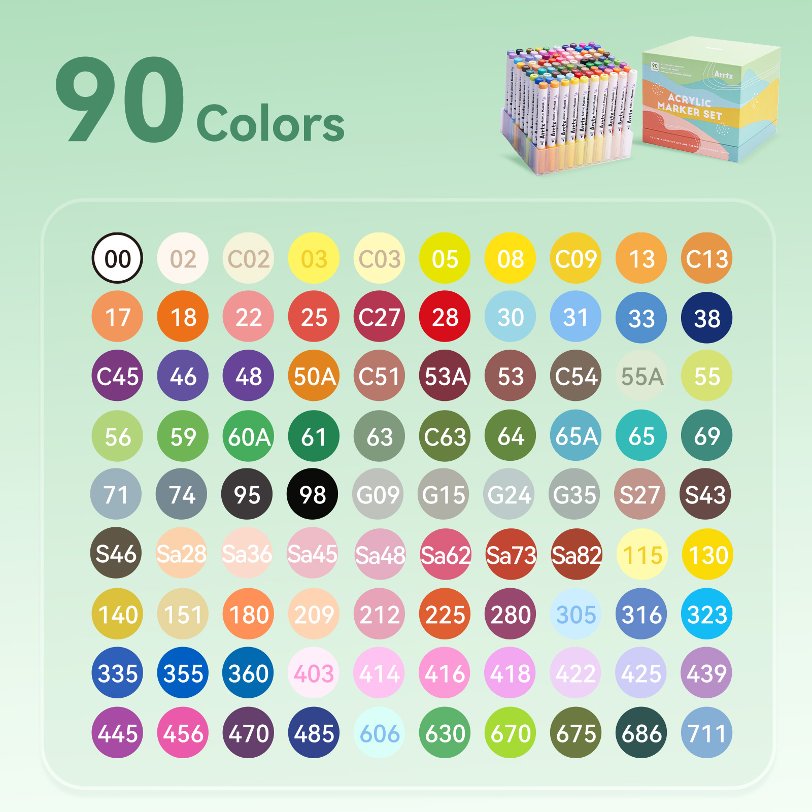 Arrtx 90 Colors Acrylic Paint  - Art Craft Book review and price