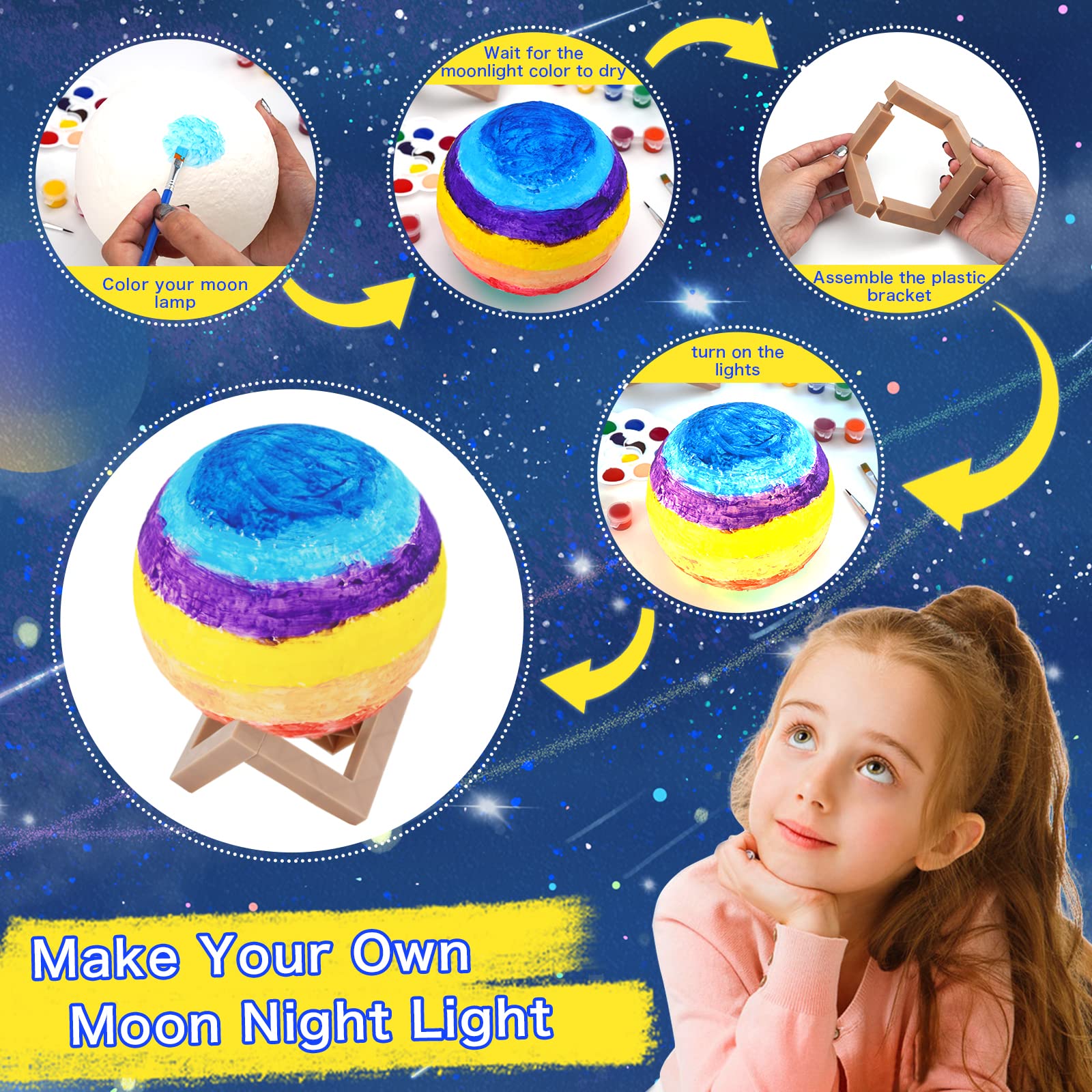Paint Your Own Moon Lamp Kit C - Art Craft Night review and price