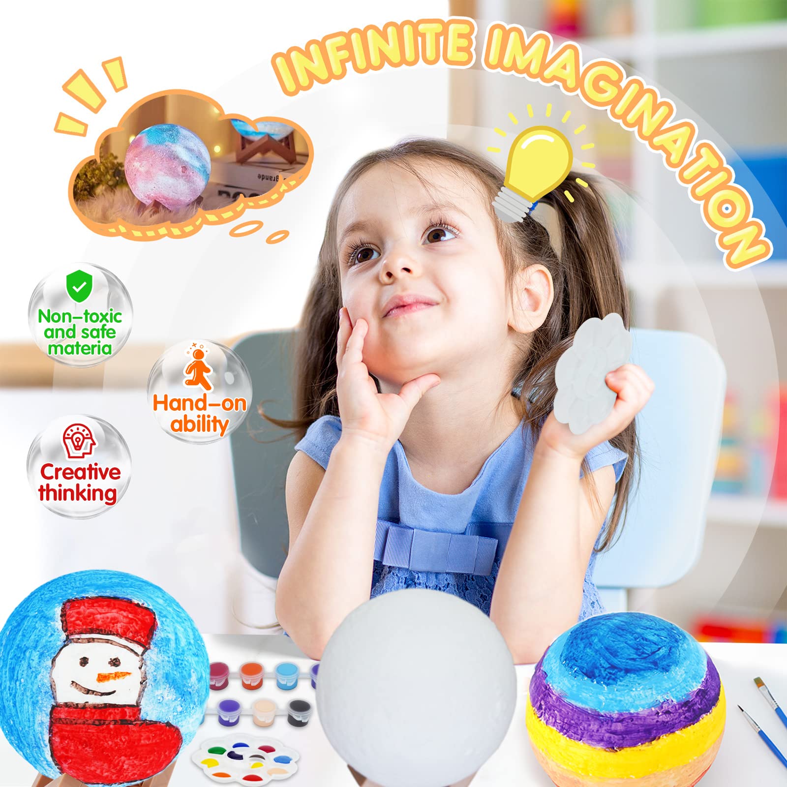 Paint Your Own Moon Lamp Kit C - Art Craft Night review and price