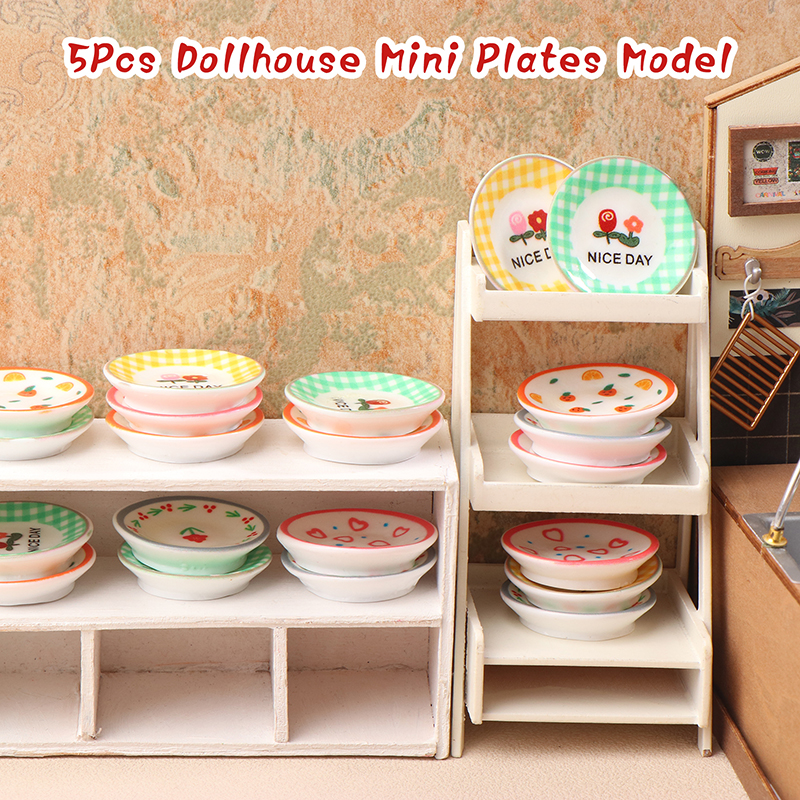 5Pcs 1/12 Dollhouse Mini Plate - Art Craft House review and price
