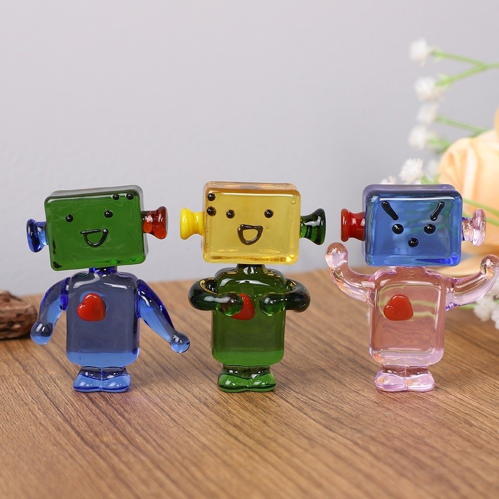 Cute Colorful Face Robot Ornam - Art Craft Robot review and price