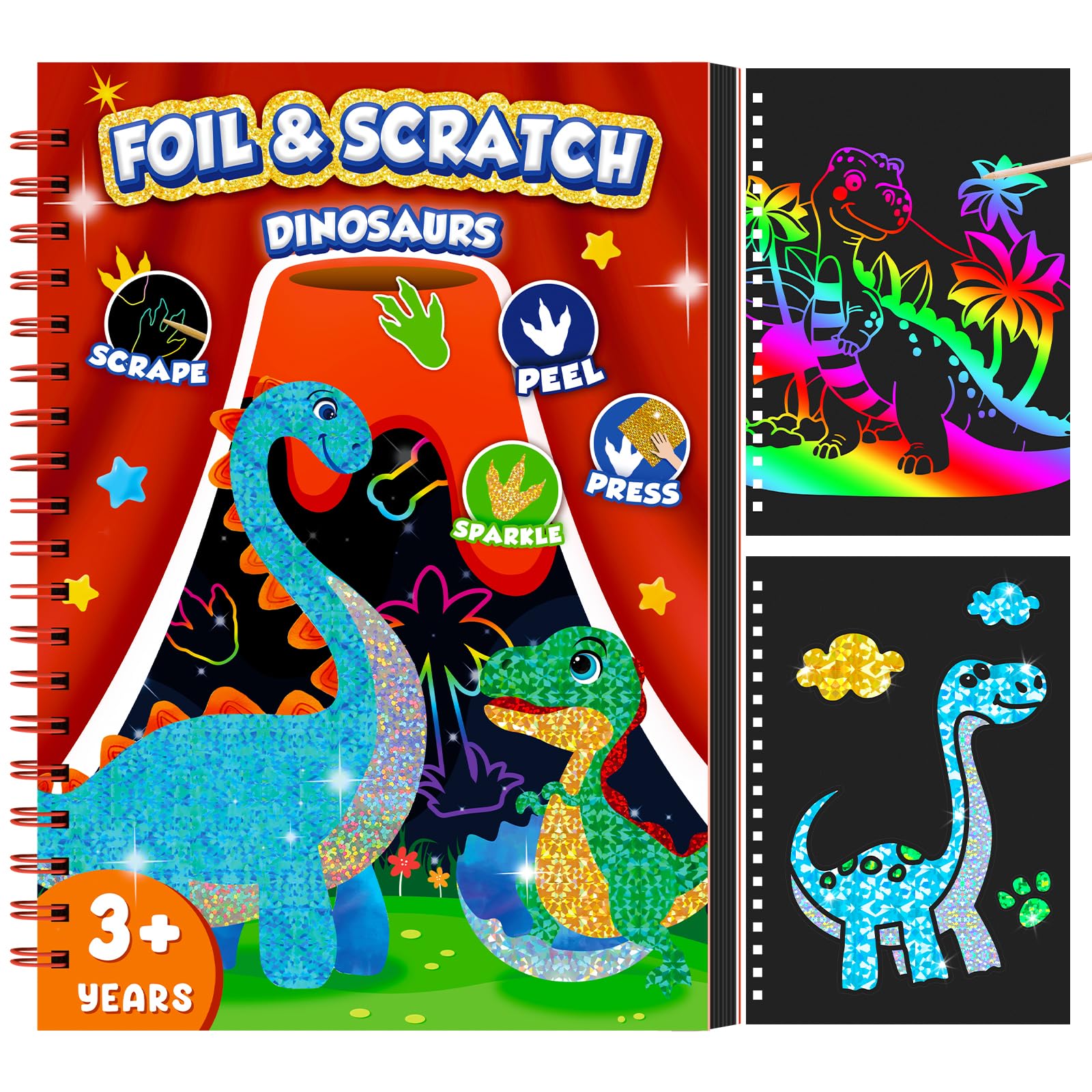 Dinosaur Scratch Art Book for  - Art Craft Book review and price
