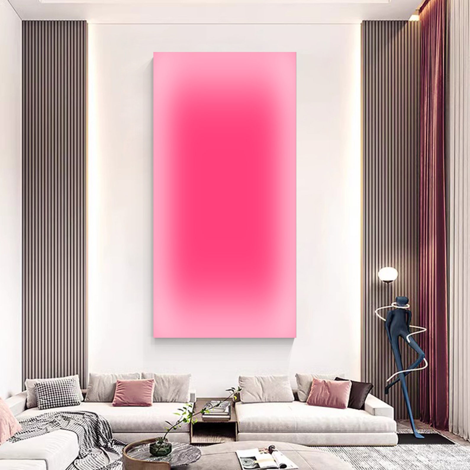 Abstract Pink Ombre Art Neon G - Art Craft House review and price