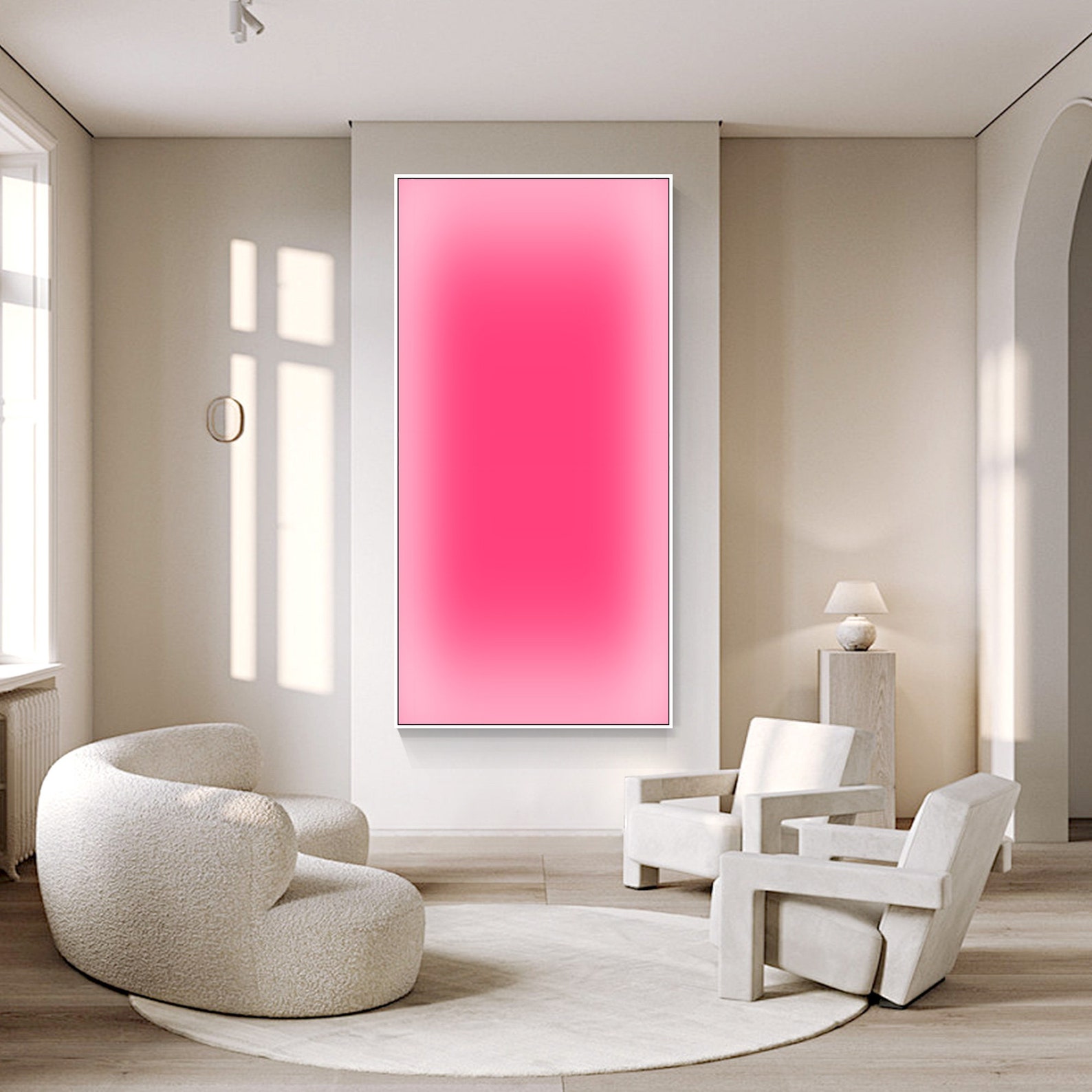 Abstract Pink Ombre Art Neon G - Art Craft House review and price