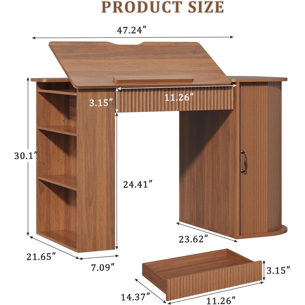 Storage Cabinet Desk with Draw - Artwork Craft review and price