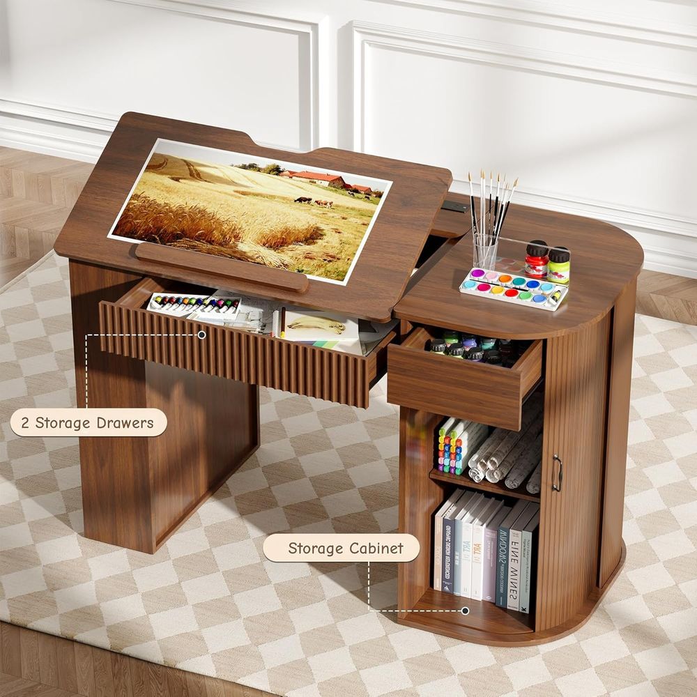 Storage Cabinet Desk with Draw - Artwork Craft review and price