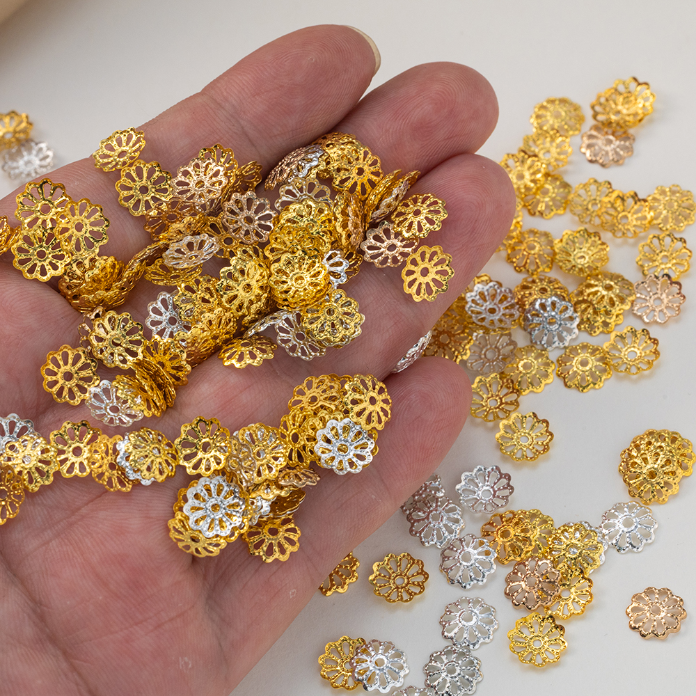 200pcs 7/9mm Filigree Flower H - Art Craft Ideas review and price