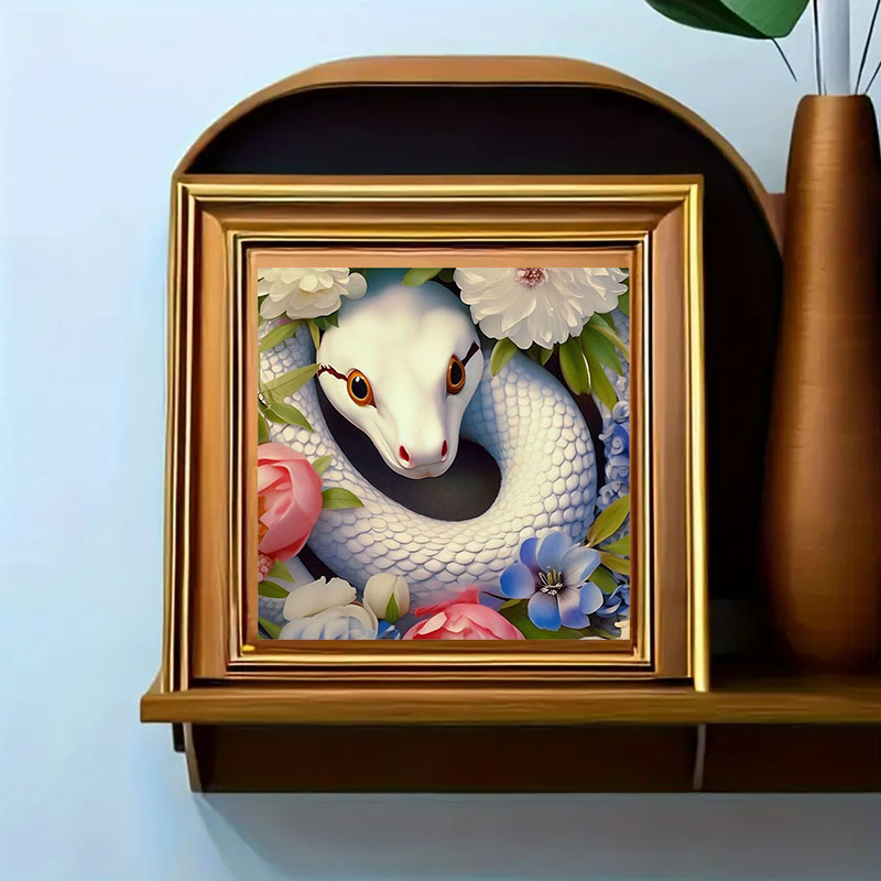 1 set of White Snake Diamond P - Art Craft Adult review and price