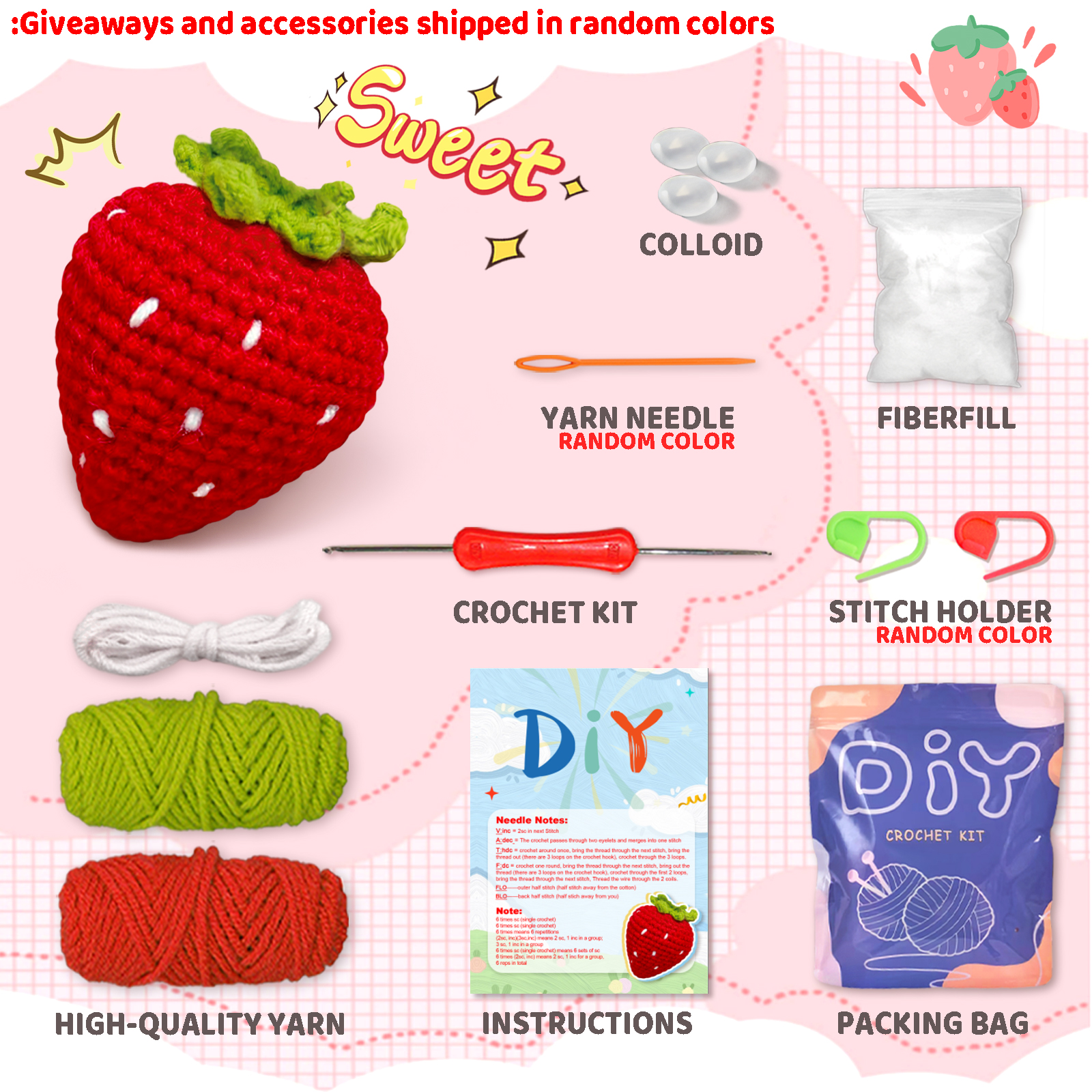 YAMAXIN 1PC Fruit Theme Croche - Art Craft Easy review and price