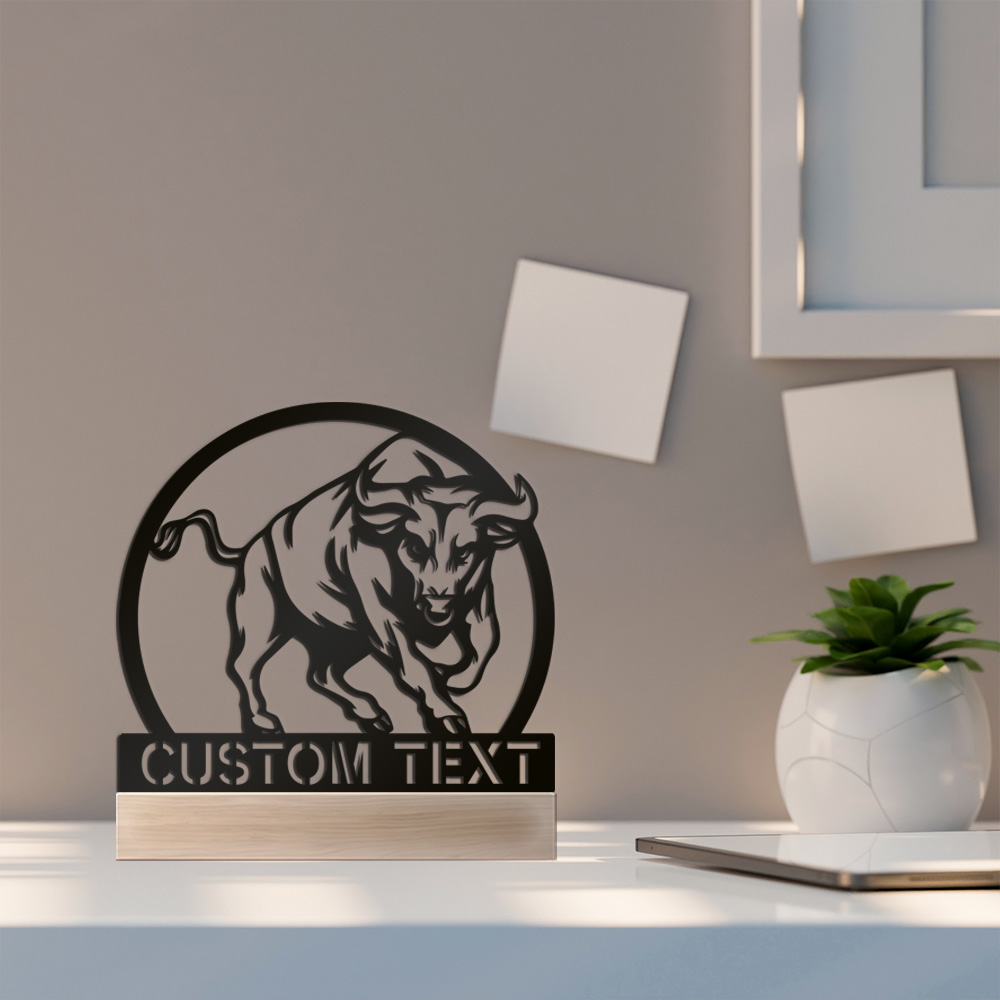 1 pc nice bull with OX Customi - Art Craft Names review and price