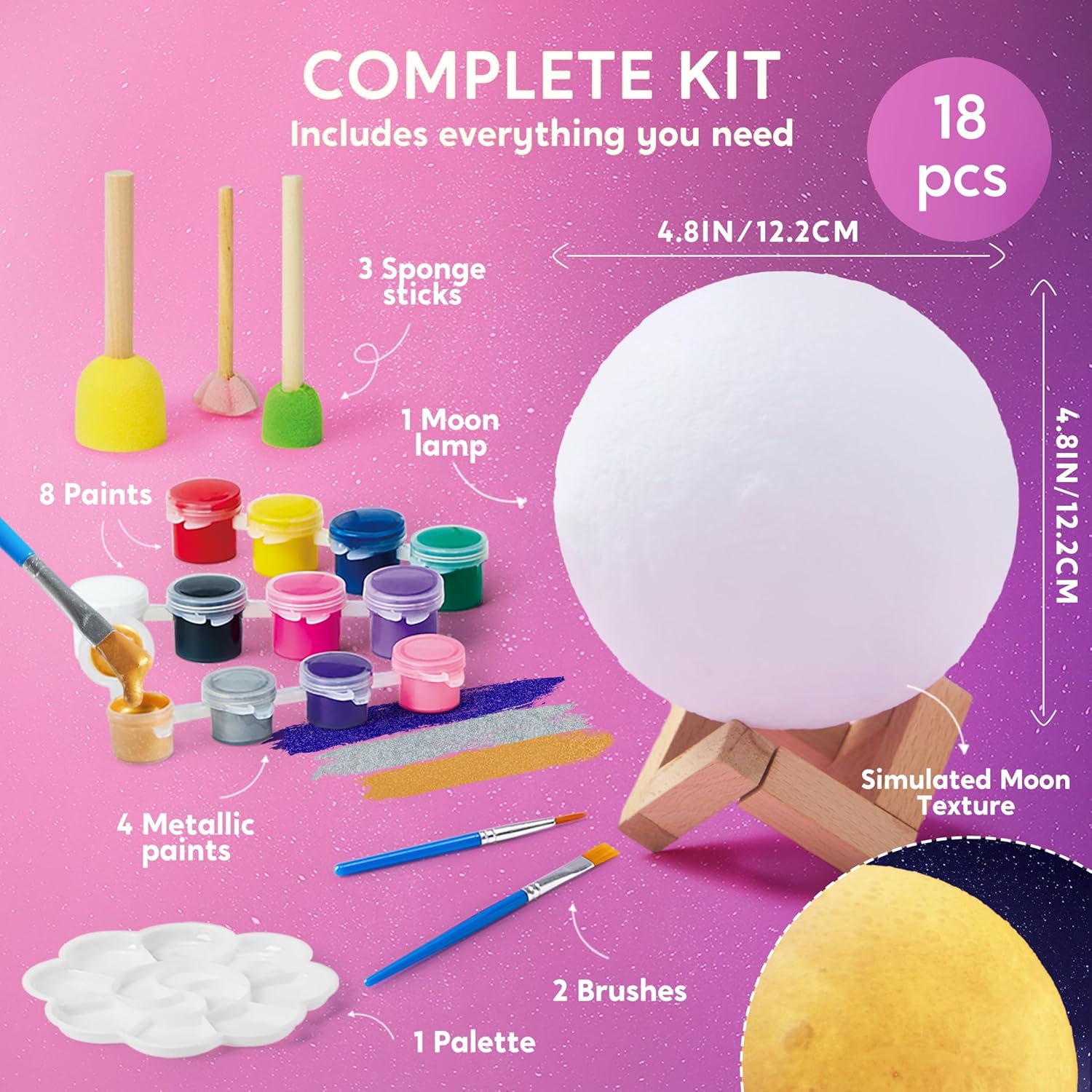 JOYFY DIY 3D Moon Night Light  - Art Craft Night review and price