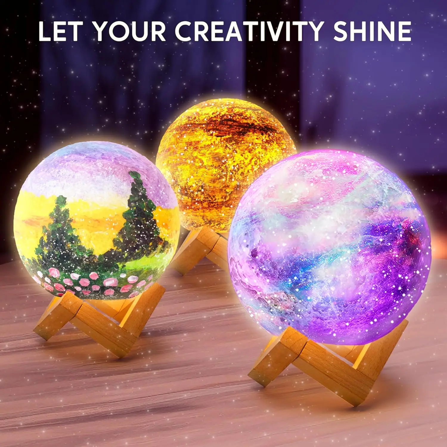 JOYFY DIY 3D Moon Night Light  - Art Craft Night review and price