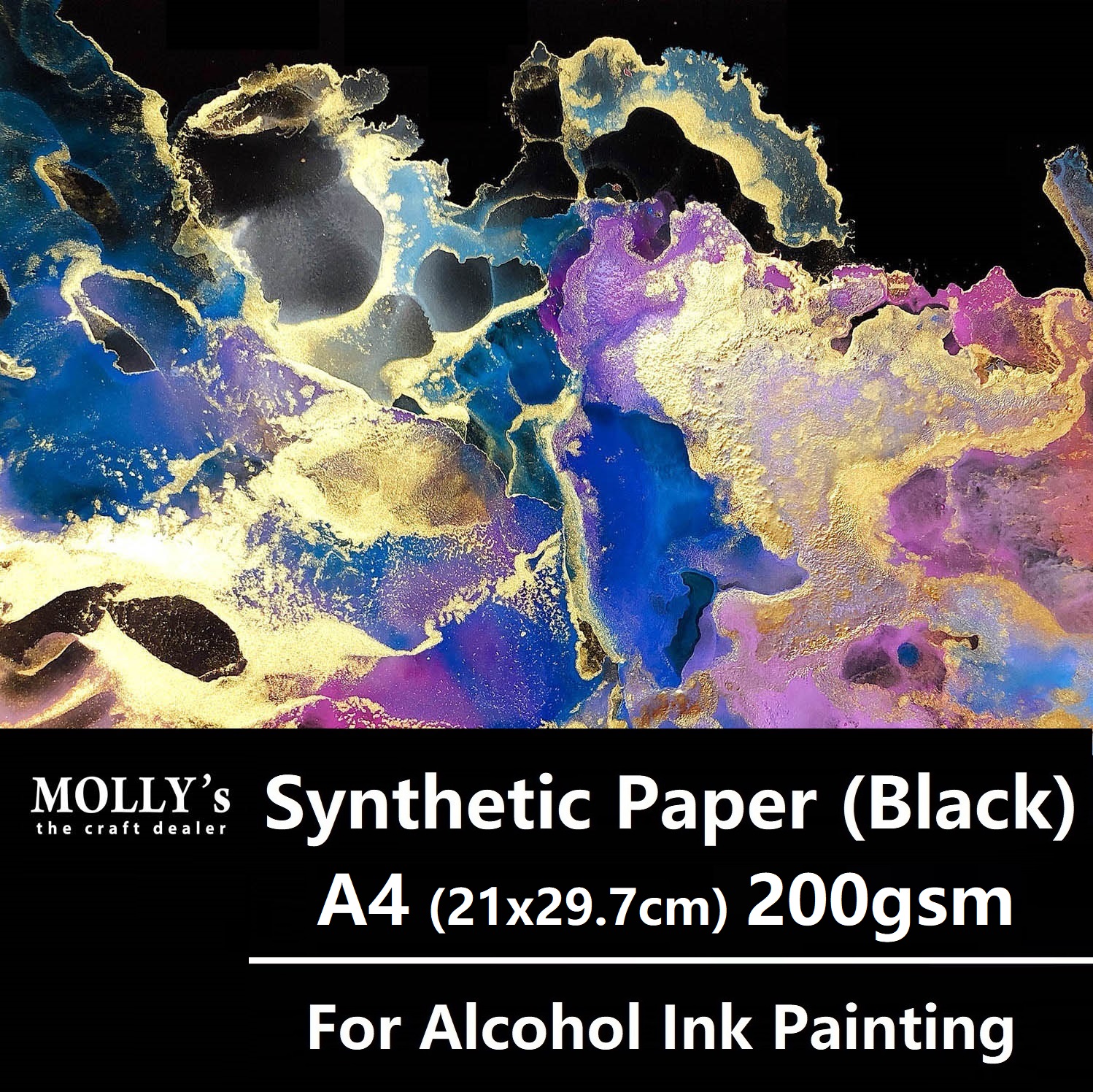 Alcohol Ink Paper A4 Black Smo - Artwork Craft review and price