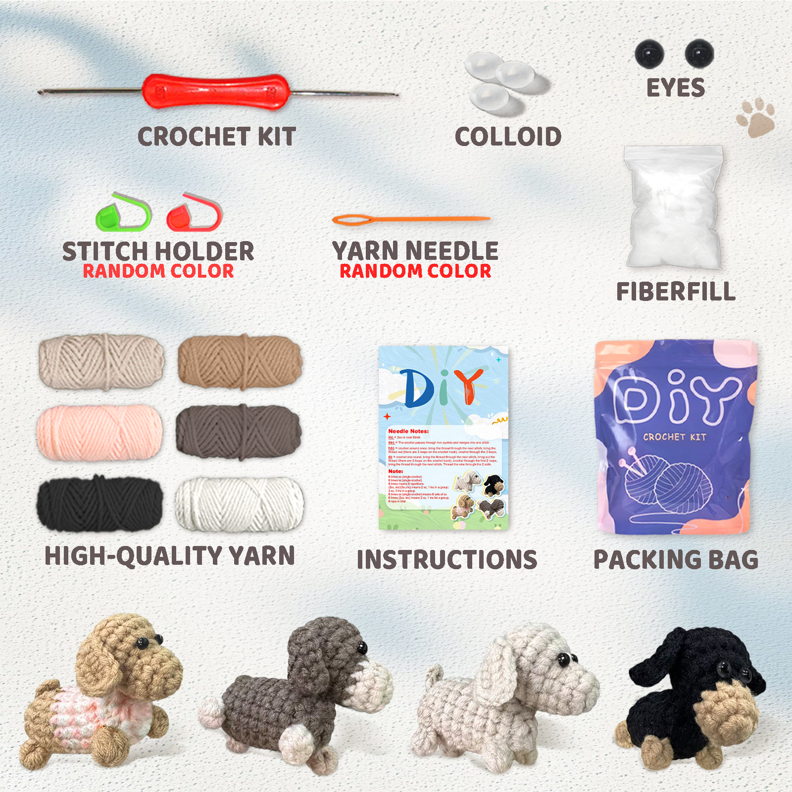 YAMAXIN 4PC Dog Crochet Needle - Art Craft Easy review and price