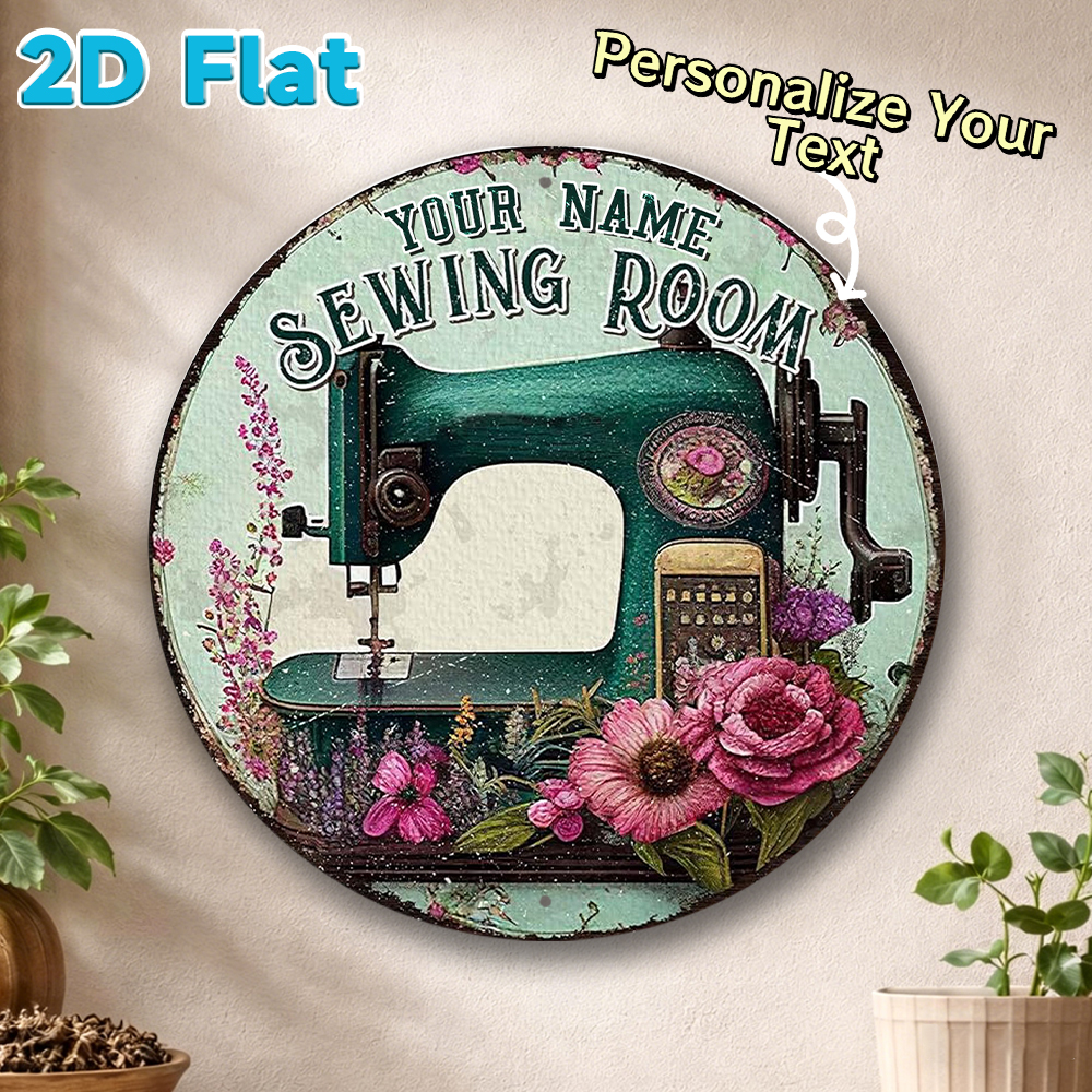 Custom Name Sewing Room Round  - Art Craft Names review and price