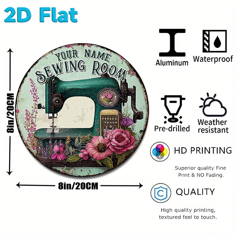 Custom Name Sewing Room Round  - Art Craft Names review and price