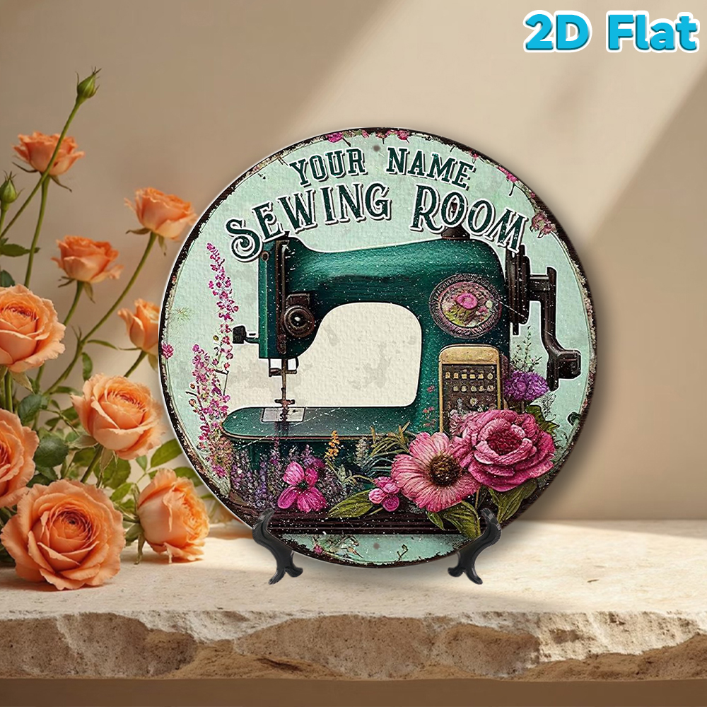 Custom Name Sewing Room Round  - Art Craft Names review and price