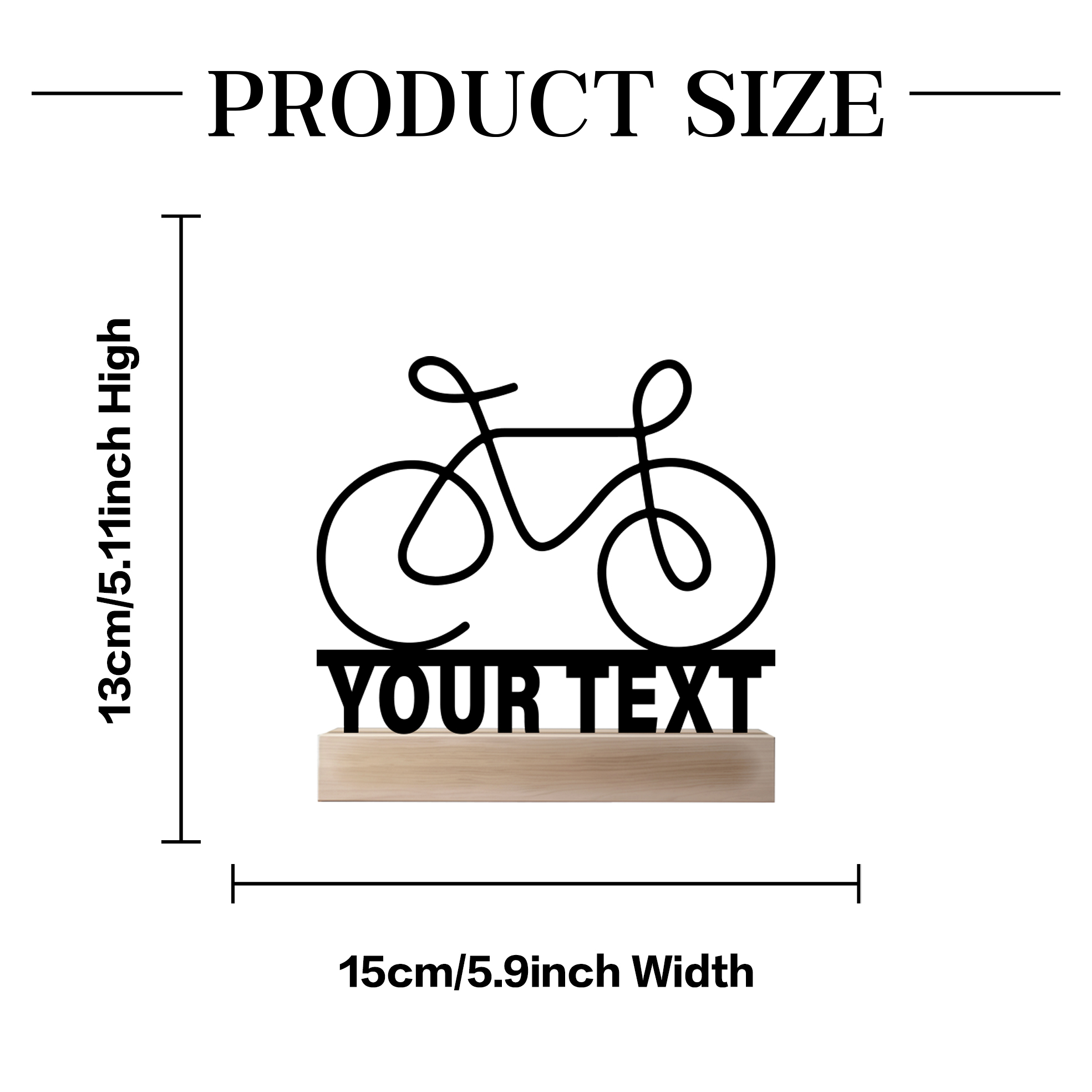 1pc Simple bicycle bike Custom - Art Craft Names review and price