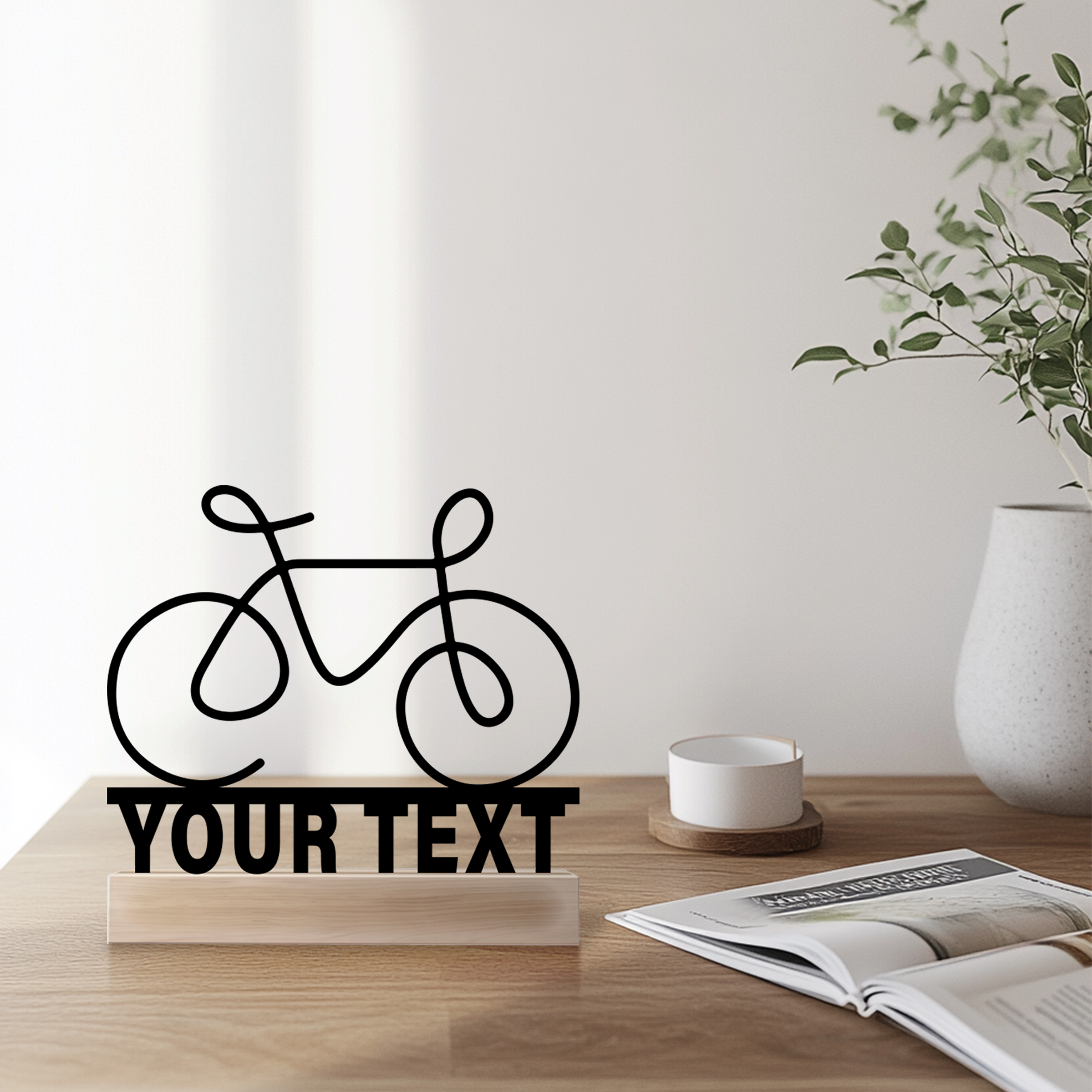 1pc Simple bicycle bike Custom - Art Craft Names review and price