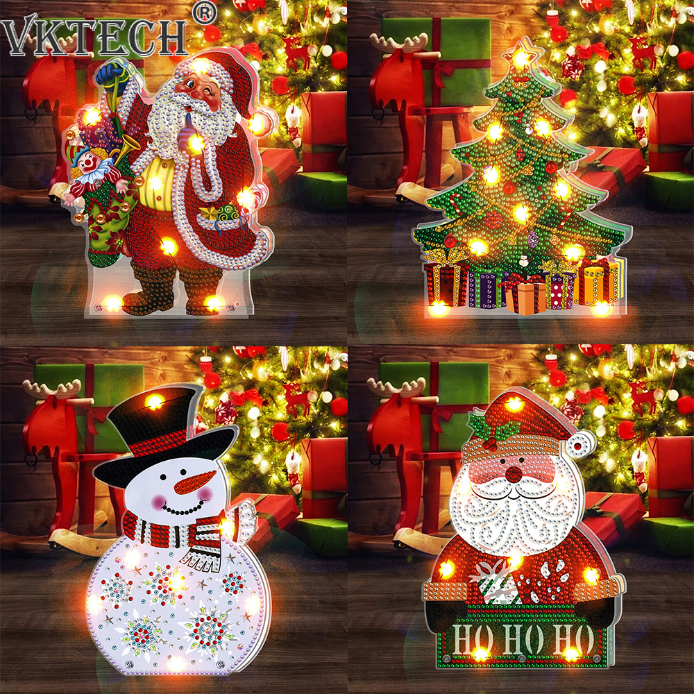 DIY Diamond Painting LED Light - Art And Craft Xmas Tree review and price