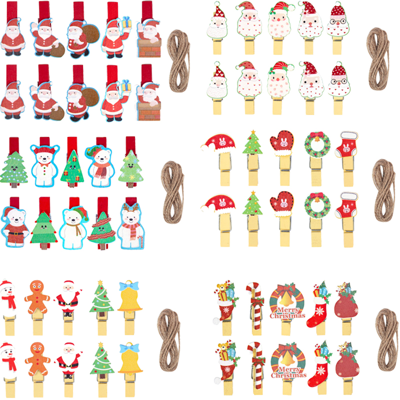 10/20pcs Christmas Wood Clips  - Art And Craft Xmas Tree review and price
