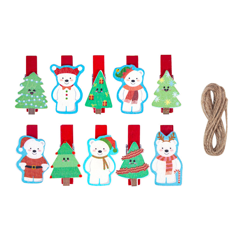 10/20pcs Christmas Wood Clips  - Art And Craft Xmas Tree review and price