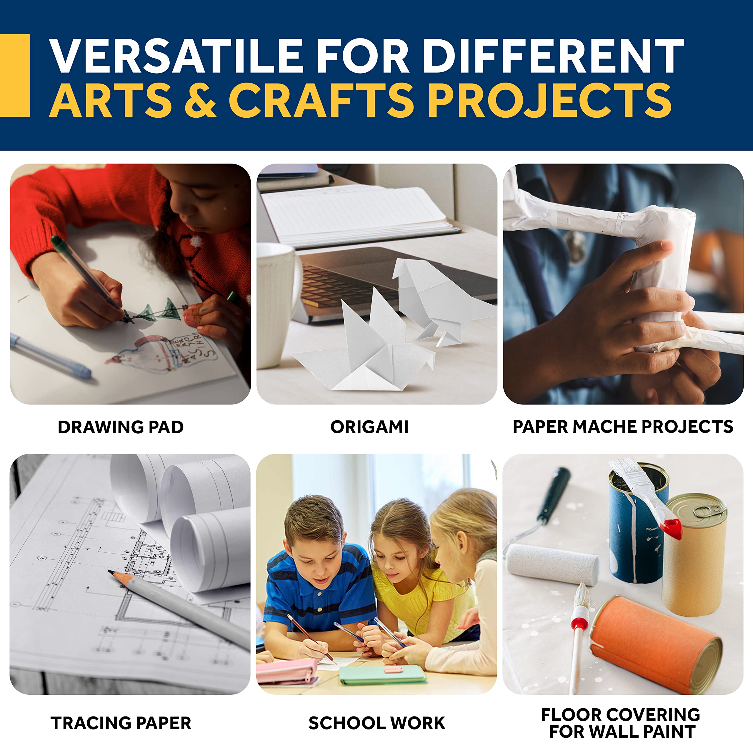Kraft Craft Paper Roll White P - Art Craft Items review and price