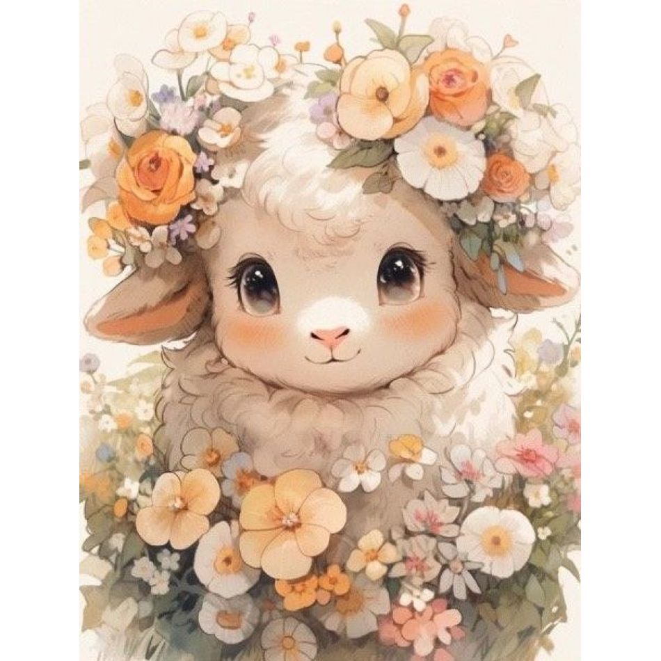 RUOPOTY Flower Wreath Lamb 5d  - Art Craft Ideas With Paper review and price