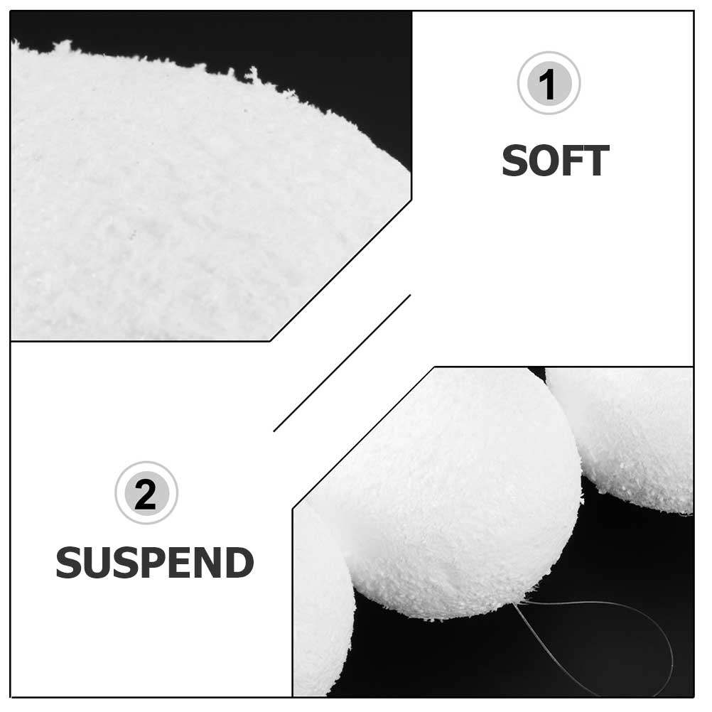 6Pcs White Xmas Ball Solid Den - Art And Craft Xmas Tree review and price