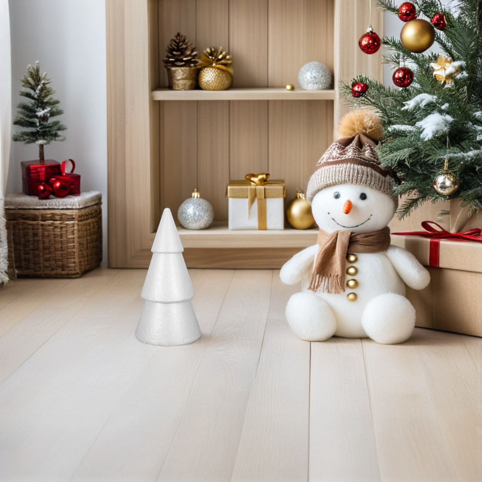 6Pcs White Polystyrene Christm - Art And Craft Xmas Tree review and price