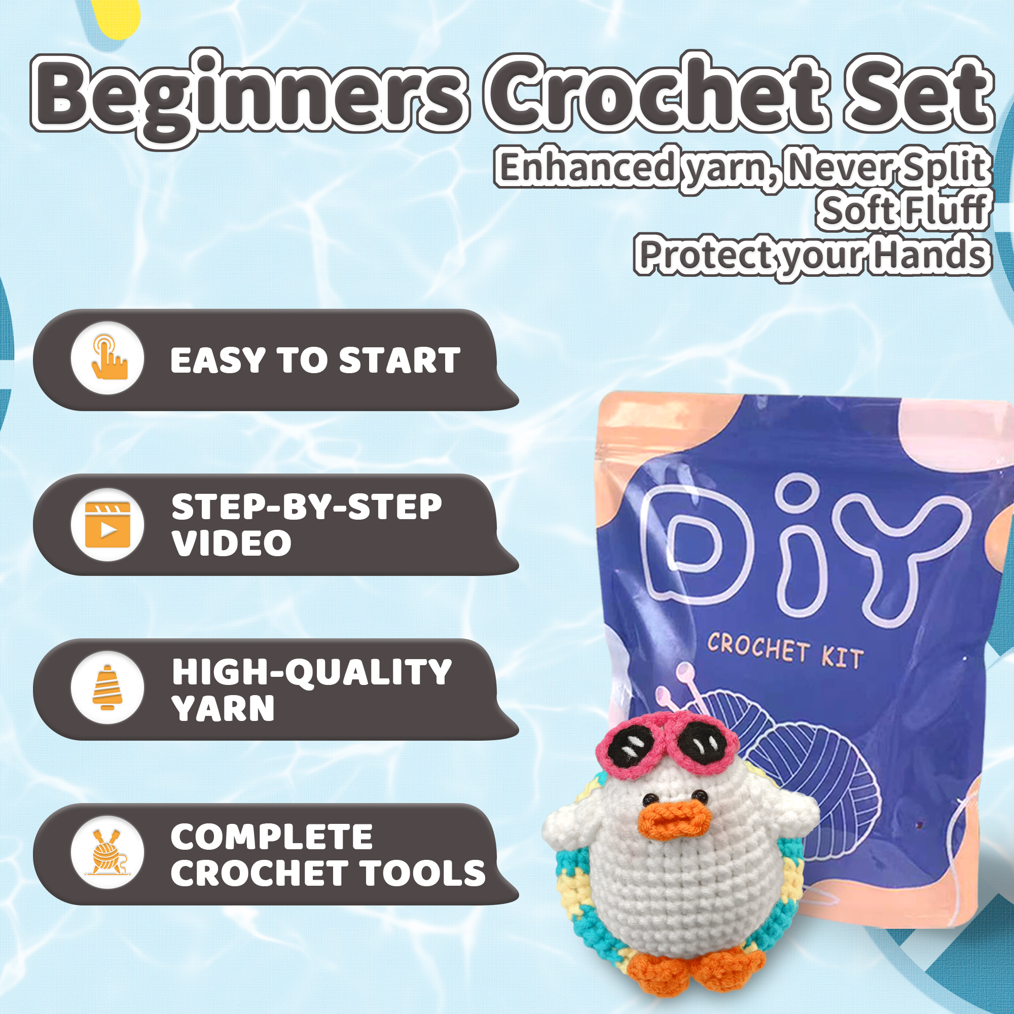YAMAXIN DIY Crochet Needle Kit - Art Craft Easy review and price