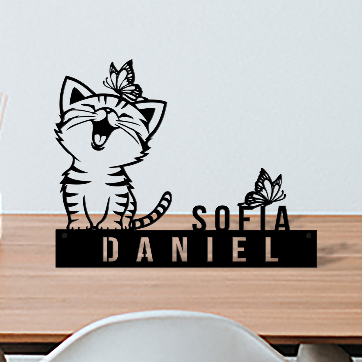 Lovely Cat With Butterfly Desk - Art Craft Names review and price