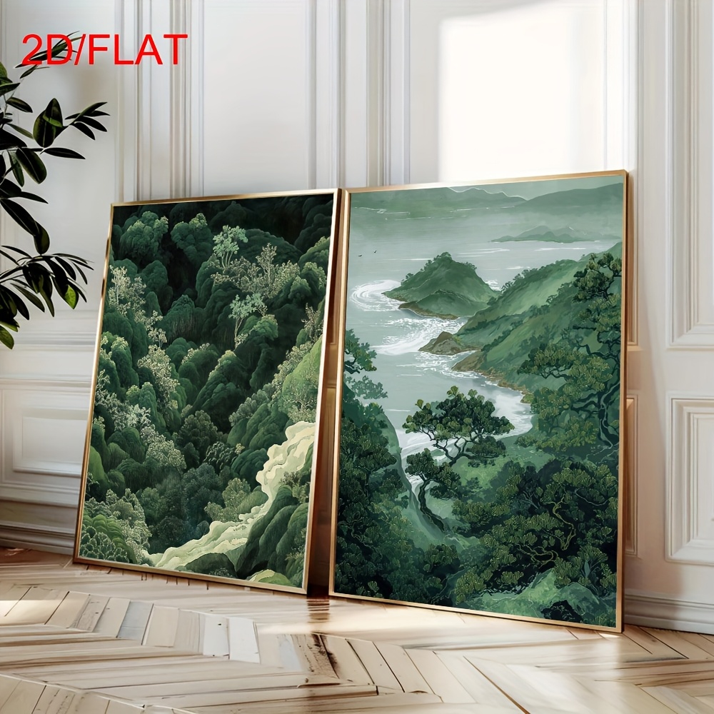 2pcs Modern Green Forest Mount - Art Craft House review and price