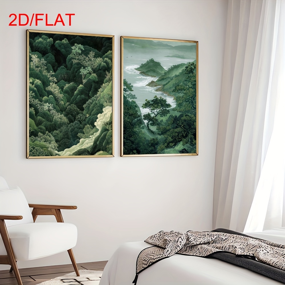 2pcs Modern Green Forest Mount - Art Craft House review and price