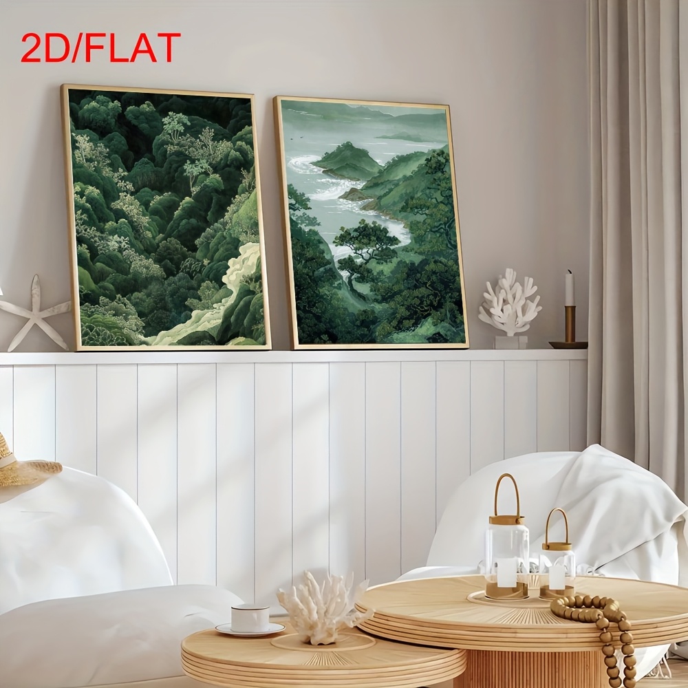 2pcs Modern Green Forest Mount - Art Craft House review and price